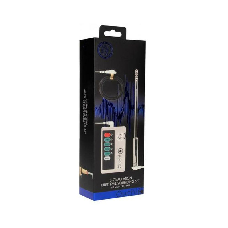 E-stim Urethral Sounding Set Large Silve