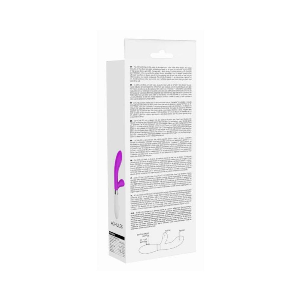 Luna Neon Achilles Ultra-soft Silicone Dual Stimulator Fuchsia