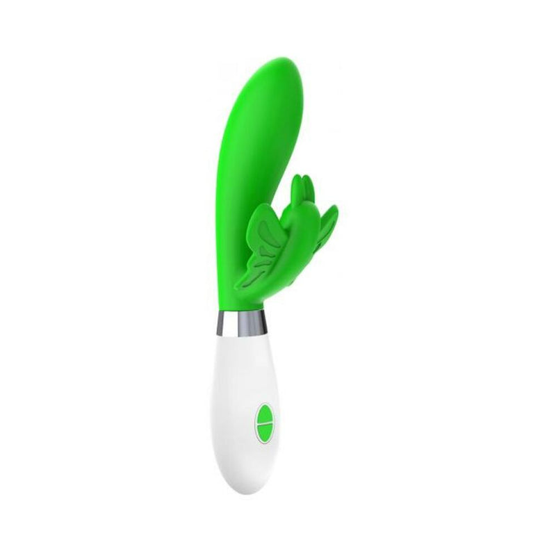 Luna Neon Alexios Ultra-soft Silicone Dual Stimulator Green