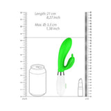 Luna Neon Alexios Ultra-soft Silicone Dual Stimulator Green
