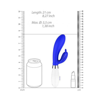 Luna Neon Alexios Ultra-soft Silicone Dual Stimulator Blue