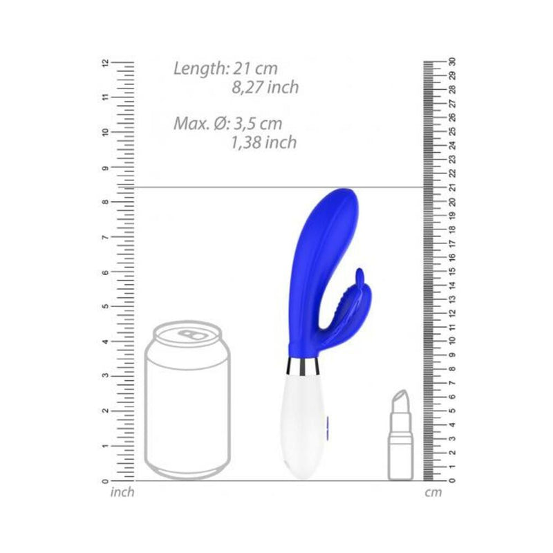 Luna Neon Alexios Ultra-soft Silicone Dual Stimulator Blue
