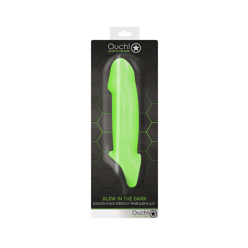 Ouch! Smooth Thick Stretchy Penis Sleeve Glow In The Dark