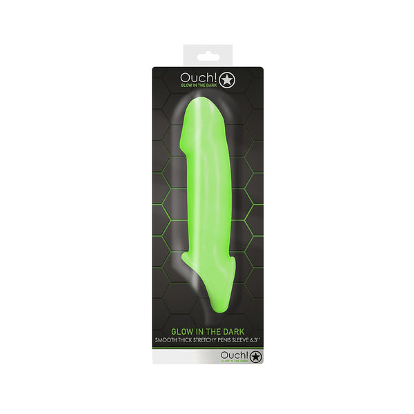 Ouch! Smooth Thick Stretchy Penis Sleeve Glow In The Dark