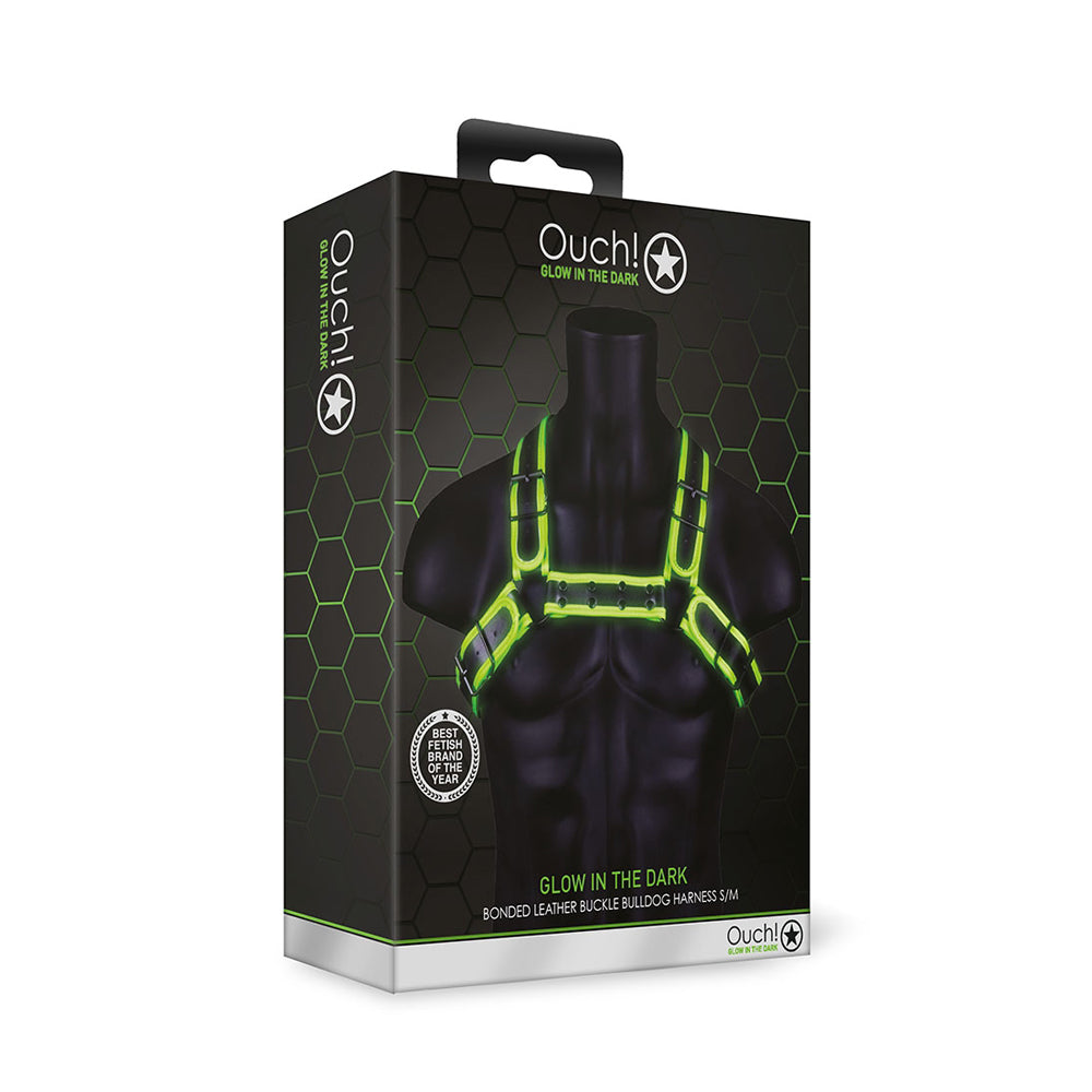 Ouch! Neoprene Harness Glow In The Dark S/M