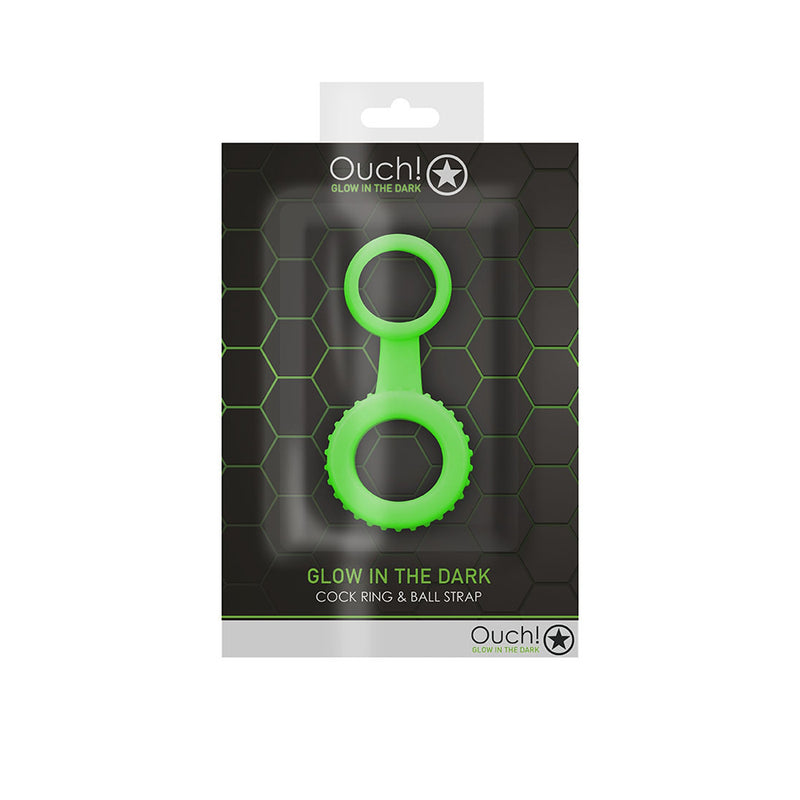 Ouch! Cock Ring & Ball Strap Glow In The Dark