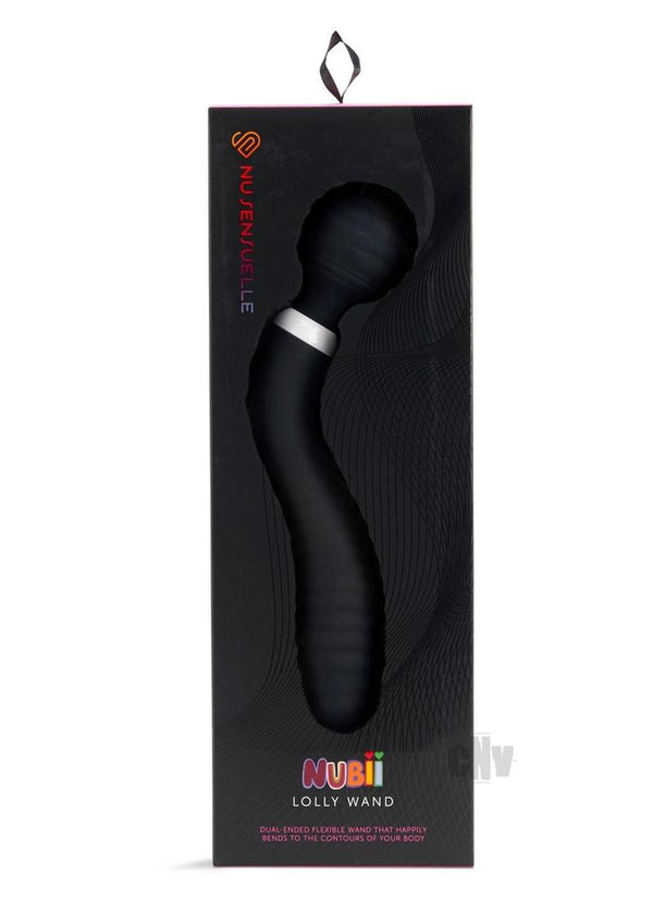 Nu Sensuelle Lolly Double-Ended Flexible Nubii Wand - Black