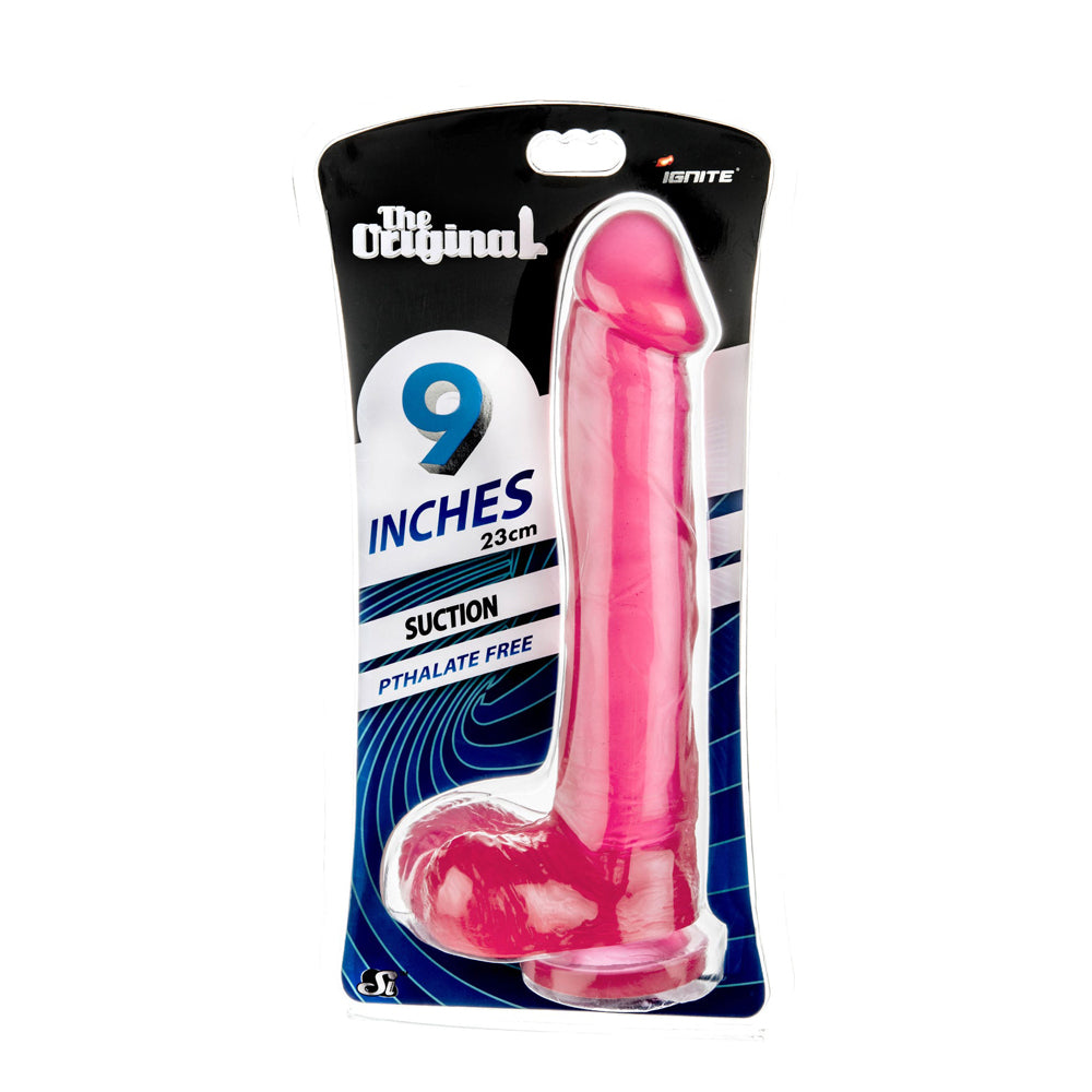 9" Cock & Balls W/ Suc Red
