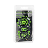 Silicone Stretchy Donut Cock Rings Black 3 Pack