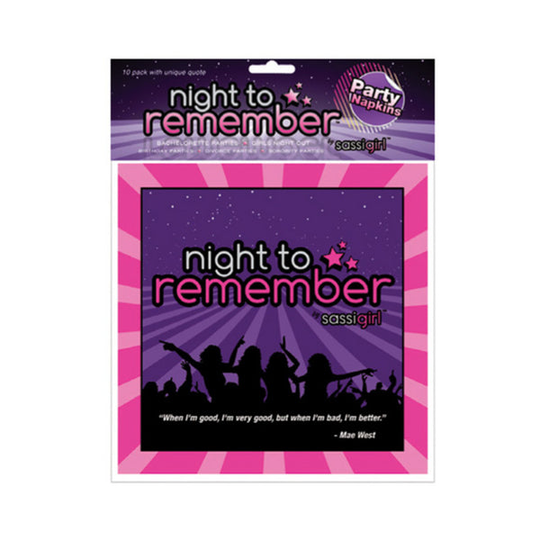 Night to remember standard 6.5in napkins (10 pack) by sassi girl