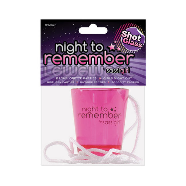 Night to remember shot glass necklace by sassi girl