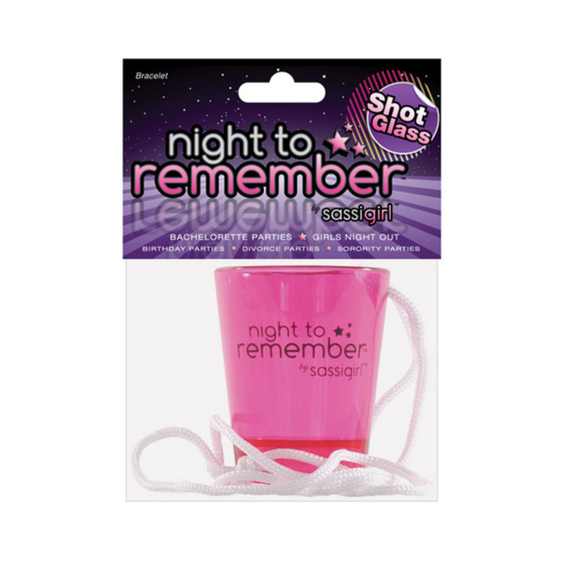 Night to remember shot glass necklace by sassi girl