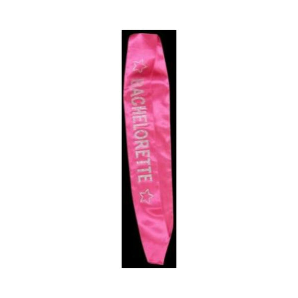 Bachelorette Sash w/Crystals - Black