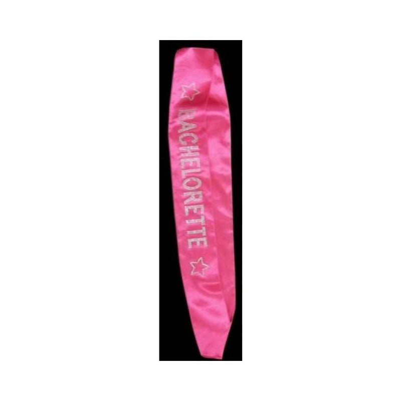 Bachelorette Sash w/Crystals - Hot Pink