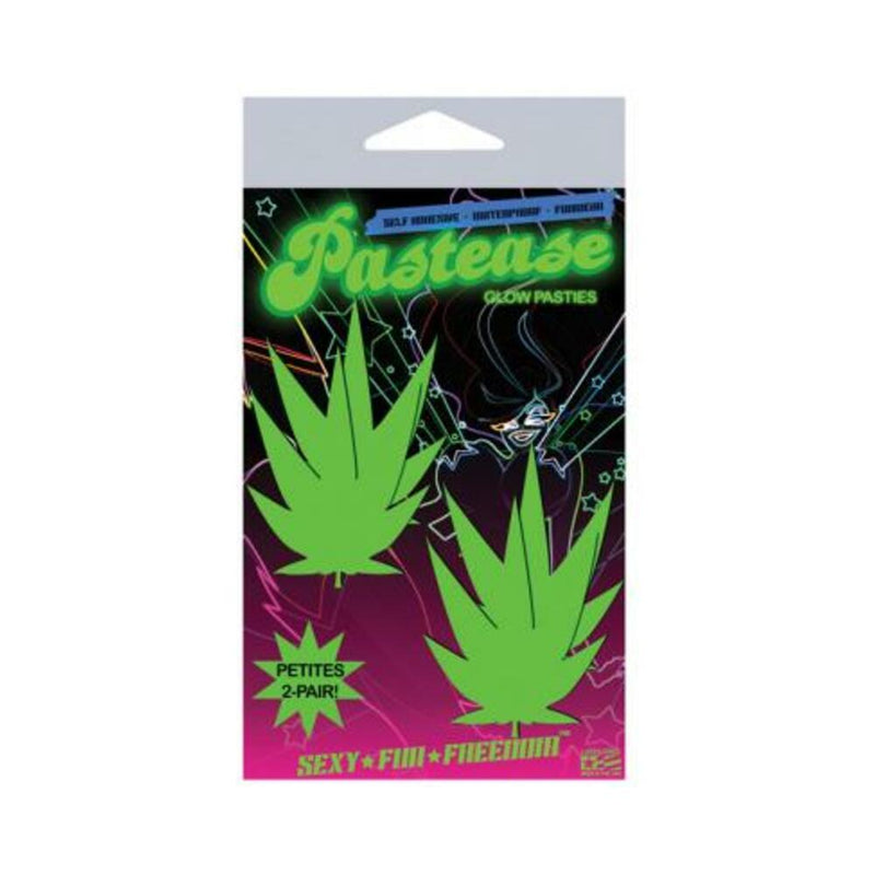 Pastease Petites Glow in the Dark Leaf O/S 2 Pack