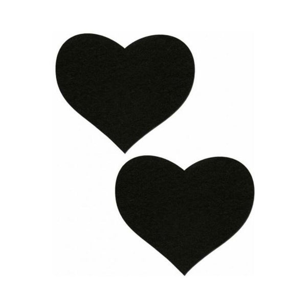 Heart Sweety Hearts Black Pasties O/S