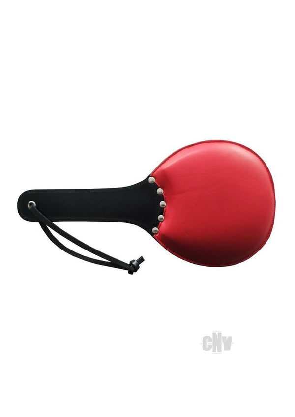 Padded Leather Ping Pong Paddle Rd/blk