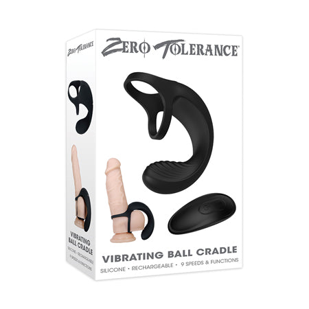 Zero Tolerance Vibrating Ball Cradle w/Remote - Black