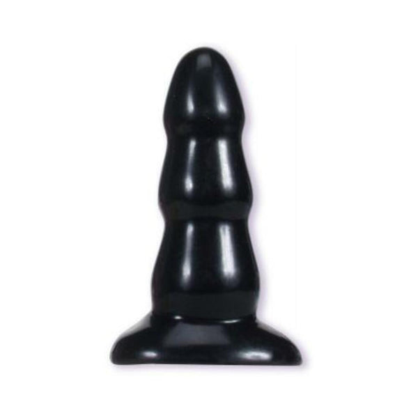 Triple Ripple Medium Black Butt Plug