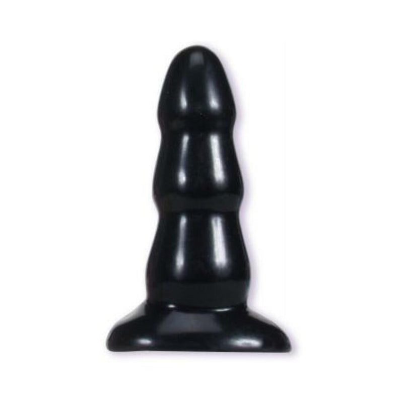 Triple Ripple Medium Black Butt Plug