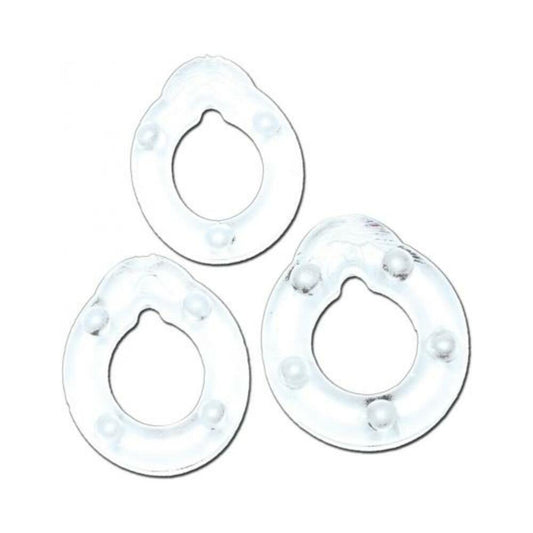 All American Triple Rings- Clear