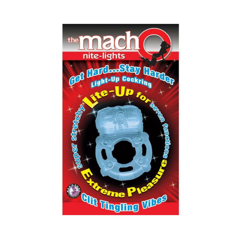 The Macho Nite Lights Clit Tingling Vibes 7 Function Blue