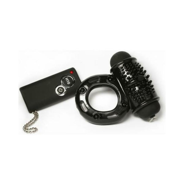 Hero Remote Control Wireless Cock Ring Black