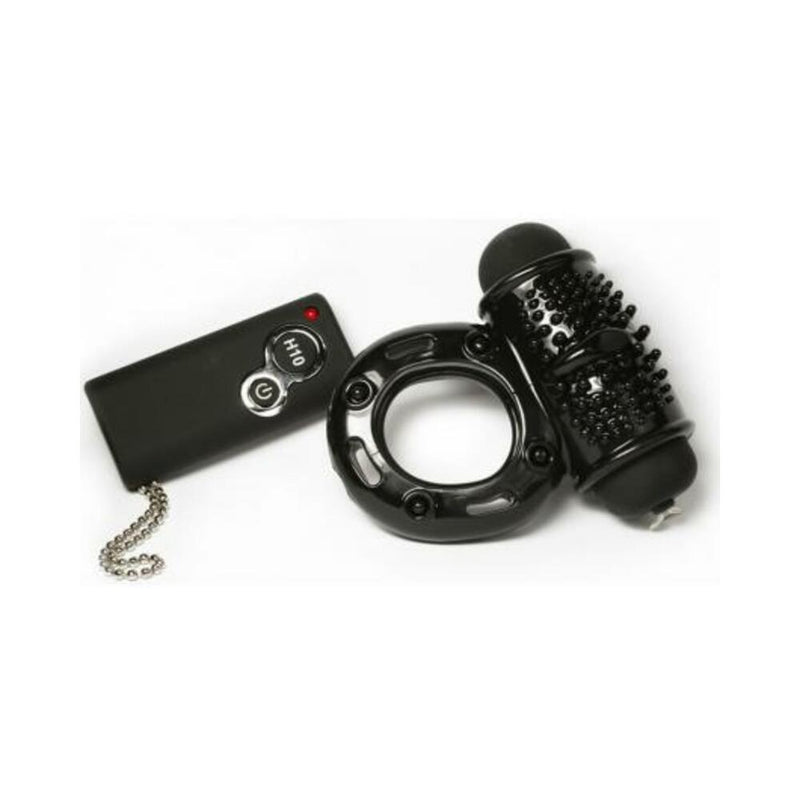 Hero Remote Control Wireless Cock Ring Black