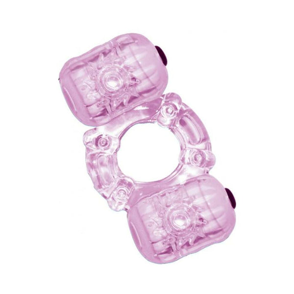 Hero Double Pleaser Teaser Cock Ring Waterproof Purple