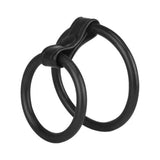 Macho Silicone Duo Cock And Ball Ring Black