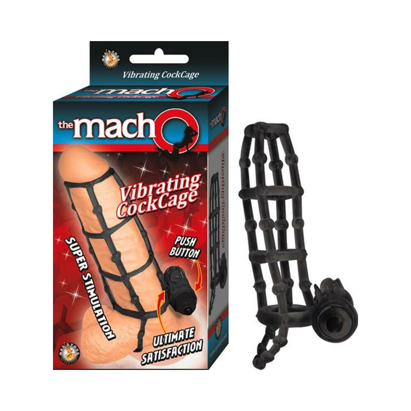 Macho Vibrating Cockcage Black