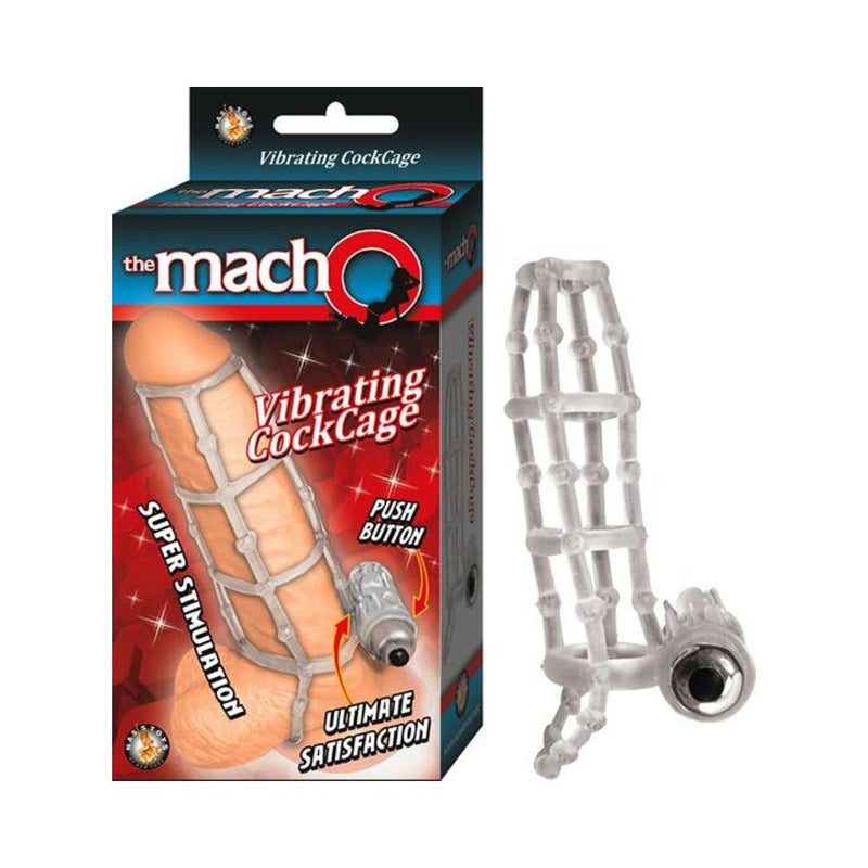 Macho Vibrating Cock Cage Clear