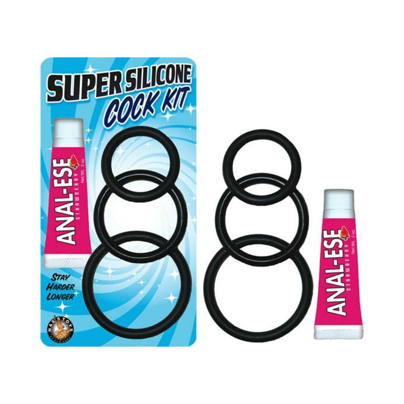 Super Silicone Cock Kit Black