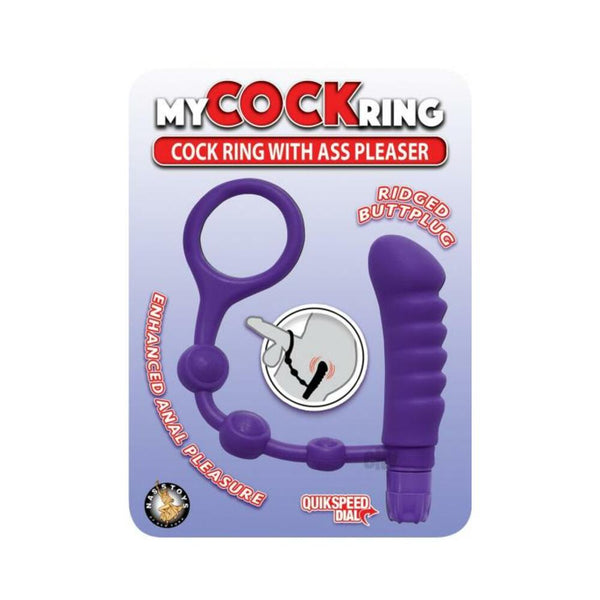 My Cockring With Ass Pleaser Purple