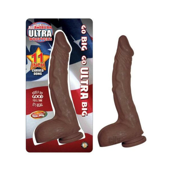 All American Ultra Whoppers 11 inches Curved Dong Brown
