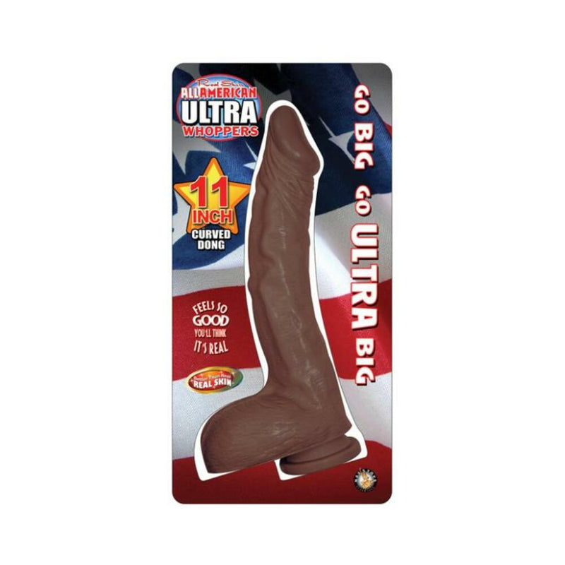 All American Ultra Whoppers 11 inches Curved Dong Brown