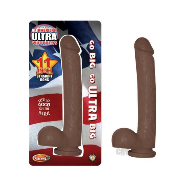 All American Ultra Whoppers Straight 11 inches Dong Brown