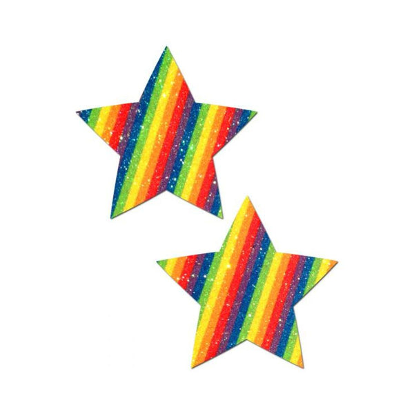 Pastease Rockstar Glittering Double Rainbow Star
