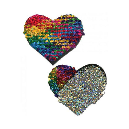 Pastease Color Changing Flip Sequins Heart Rainbow O/S