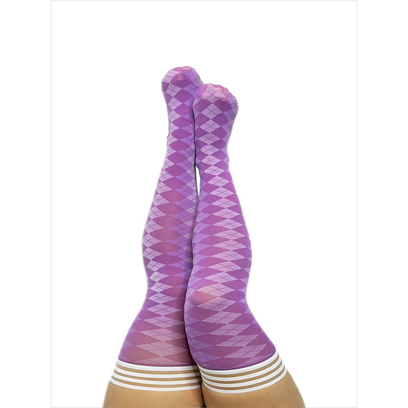 Kixies OPC Par 4 Purple Argyle Size D