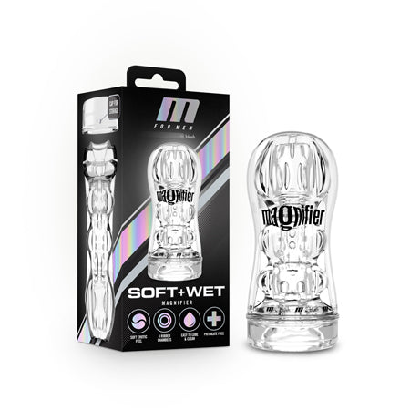 Blush M for Men Soft and Wet Magnifier Stroker - Clear