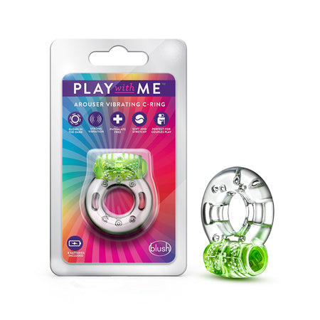 Blush Play with Me Arouser Vibrating C Ring - Green