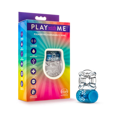 NO ETA Blush Play with Me Pleaser Rechargeable C Ring - Blue