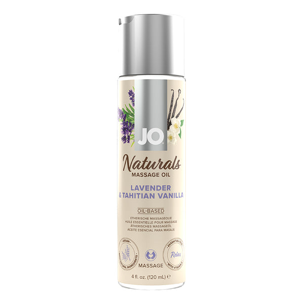 Jo Naturals-Lav&Tahitian Vnla MasOil 4oz