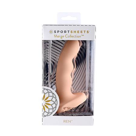 Sportsheets Ren 6' Silicone G Spot Dildo - Orange