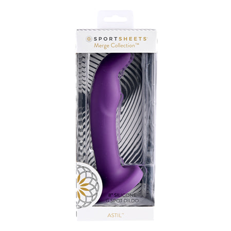 Sportsheets Astil 8' Silicone G Spot Dildo - Purple