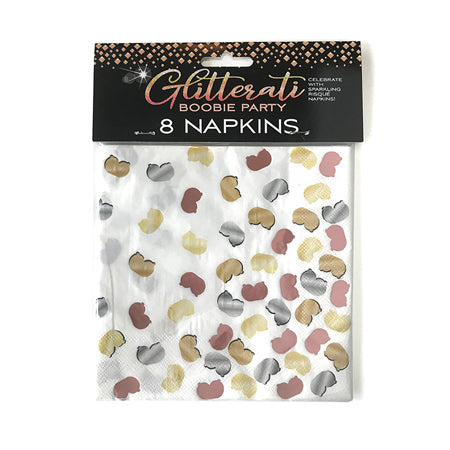Glitterati Boobie Party Napkins  - Pack of 8