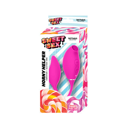 Sweet Sex Horny Helper Vibration & Suction Vibe - Magenta