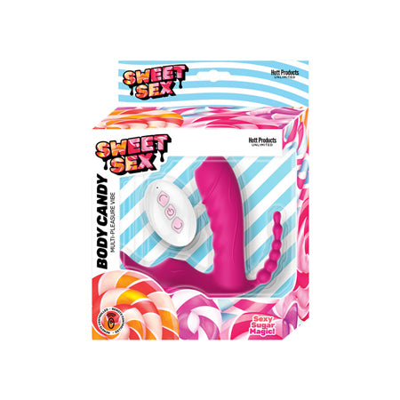 Sweet Sex Body Candy Multi Pleasure Vibe w/Remote - Magenta