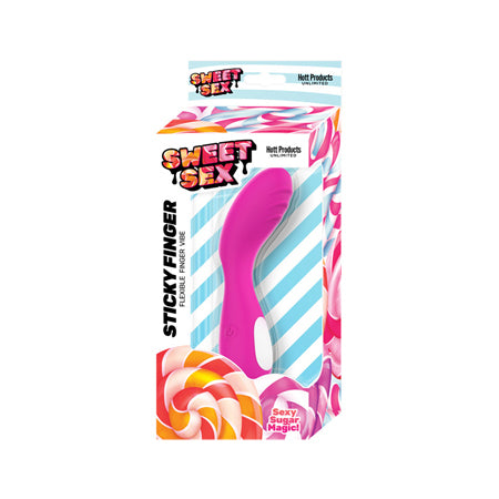 Sweet Sex Sticky Finger Flexible Finger Vibe - Magenta